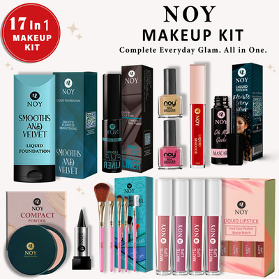 NOY All In One Makeup Set For Girl Women Makeup Kit Full Set Waterproof Long Lasting(Pack of 17)