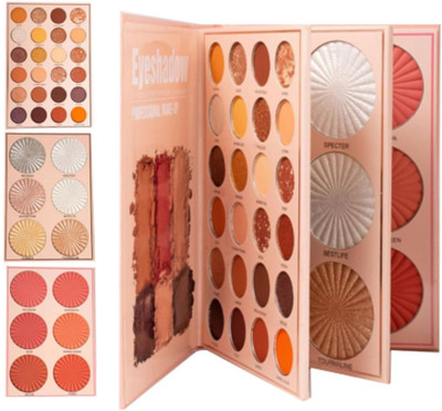 HUDA CRUSH All in One Makeup Book Kit Set Eyeshadow Palette, Highlighter, Blush for women