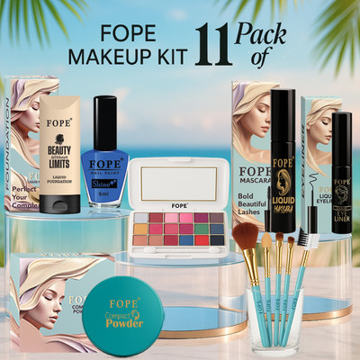 FOPE Best Makeup Combo for Girls Smudge Proof Daily Wear Gift Ready Cosmetic Pack Set(Pack of 11)