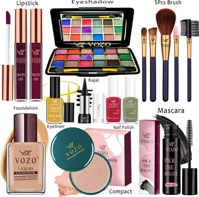 VOZO Makeup Kit Sets One-stop Beauty Package for Beginners and Professionals KT-44(Pack of 15)
