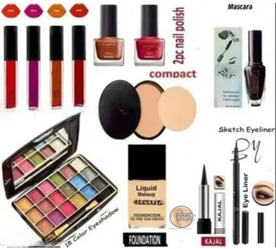 swenky DAILY GLOW MAKEUP KIT FOR WOMEN & GIRLS(Pack of 9)