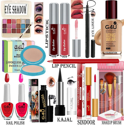 G4U Complete Makeup Kit for Women 11092024A33(Pack of 17)