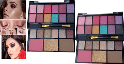 tanvi27 All in One Make-up Kit 18 Eyeshadow & 1 Highlighter & 1 Contour & 1 Blusher Set