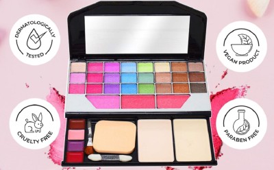 Love Nature Professional Set of 36 Makeup Kit Eye-Shadow, Lip Color, Blush, Brush & Blender