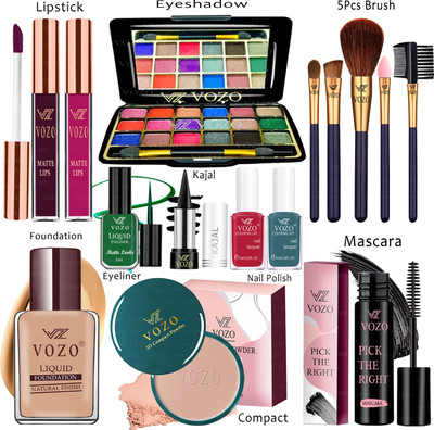 VOZO Makeup Kit Sets One-stop Beauty Package for Beginners and Professionals KT-155(Pack of 15)