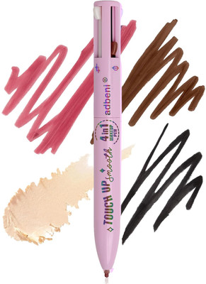 adbeni 4-in-1 Touch-Up Makeup Pen With Eyeliner, Lip Liner, Highlighter & Eyebrow Pen