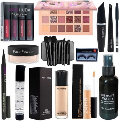LOVE HUDA Professional Waterproof Makeup Combo Branded Beauty Products Makeup Set For Women & Girls All Products In 1 Kit(27 Items in the set)