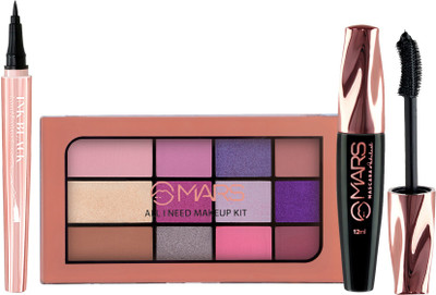 MARS 9 Shade Eyeshdow+Highlighter+Blusher+Bronzer+Smudge Proof Mascara+Eyeliner-02