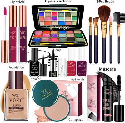 VOZO Makeup Kit Sets One-stop Beauty Package for Beginners and Professionals Set-250(Pack of 15)