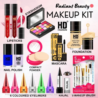 HD Fashion 21 Pcs. Versatile Makeup Kit Full Set Waterproof Makeup Kit Combo for Women I108(Pack of 21)