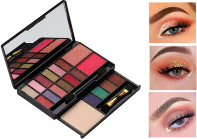 ADJD PROFESSIONAL SHIMMERY SHINE 16 EYE SHADOW 1 HIGHLIGHTER 1 BLUSHER 1 COMPACT MULTI USE MAKEUP KIT