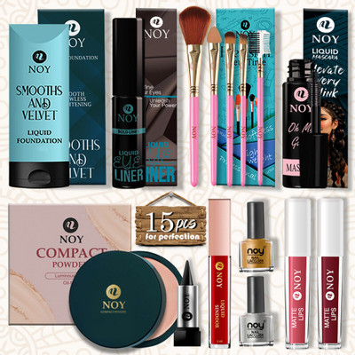 NOY Makeup Kit Full Box Lightweight Combo For Daily Use Best Gift For Women(Pack of 15)