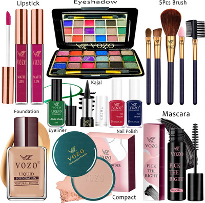 VOZO Makeup Kit Sets One-stop Beauty Package for Beginners and Professionals Set-192(Pack of 15)