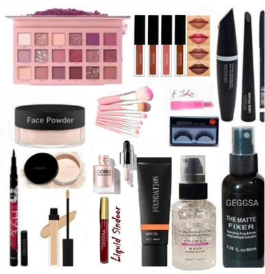 Geggsa Bridal Makeup Combo Kit for Biggneres and Professionals(Pack of 15)