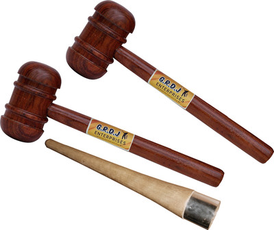 LCARNO Premium Wood Mallet(2X) & Gripper Cone(1x) Set, Heavy Duty(Combo Offer Set) Wooden Bat Mallet