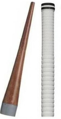 Owlix 1-Cricket Bat Handle Gripper And 1-Bat Handle Grips, Super Tacky(White, Pack of 2)