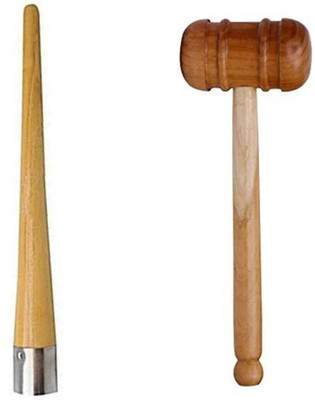 KIPSMARTS Cricket Bat Grip Cone & Knocking Hammer Wooden Bat Mallet