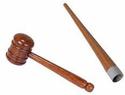 YMD Sports Sports Cricket Combo Wooden Mallet Hammer for Knocking Cricket Bat, Cone Wooden Bat Mallet