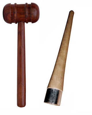 grdj enterprise Sheesham Wood Mallet for Cricket Bat Knocking with Bat Gripper Cone - Combo Set Wooden Bat Mallet