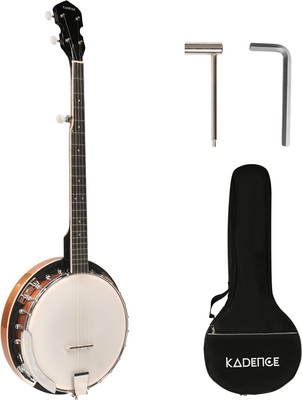 KADENCE Kadence KBAN-5ST Bowl-back Oval Hole Mandolin(Banjo 38'' 5 Strings Banjo Set Mahogany Wood Glossy Finish with Drum Head)