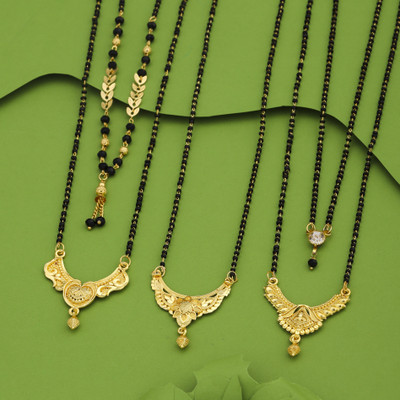 VEMISHTI Gold Mangalsutra For women Stylish Brass Mangalsutra Brass Mangalsutra