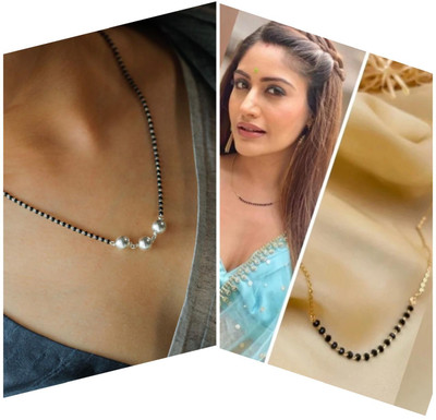 Aviman Creations Golden 3 combos mangalsutra chain sets Brass Mangalsutra