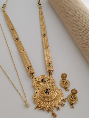 Bhagavati creation Brass Gold-plated Gold Jewellery Set(Pack of 2)