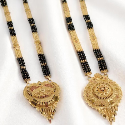 Hetshree Hetshree Traditional Gold Mangalsutra – Timeless Elegance ( Pack Of 2 ) Brass Mangalsutra