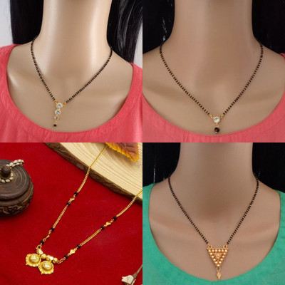 RAMDEV ART FASHION JEWELLERY Alloy Gold-plated Gold Jewellery Set(Pack of 4)