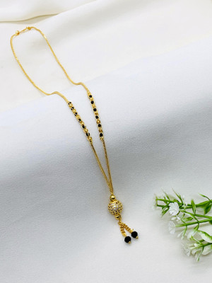 Hitarth Fashion Jewellery One Gram Gold Plated Fancy Dokiya Brass Mangalsutra