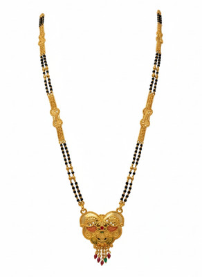 JS Traditional Gold Mangalsutra with Pendant Set Brass Mangalsutra