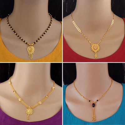 Dency Alloy Gold-plated Gold Jewellery Set(Pack of 4)