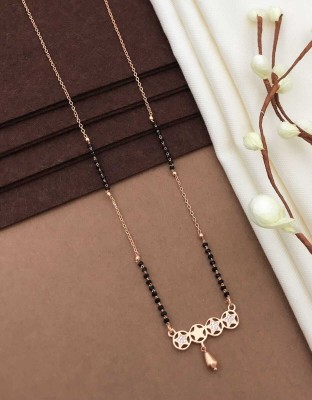 Shree Enterprise Shree Enterprise Star Shape Rose Gold Alloy Mangalsutra