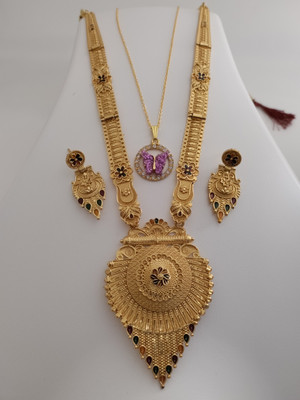 parient. Brass Gold-plated Gold Jewellery Set(Pack of 1)