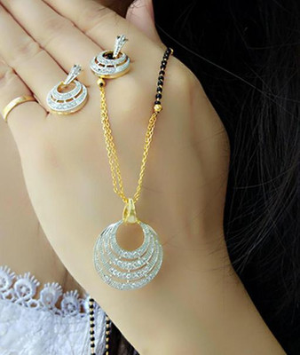 maacreation Alloy Gold-plated Silver Jewellery Set(Pack of 1)