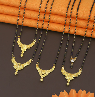 VEMISTHI mangalsutra for women Brass, Crystal Mangalsutra