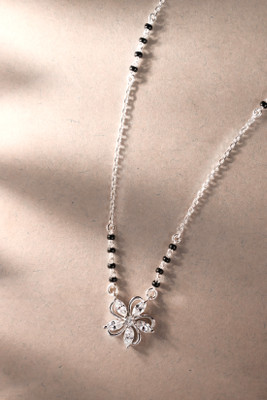 CLARA Nayma Flower Sterling Silver Mangalsutra