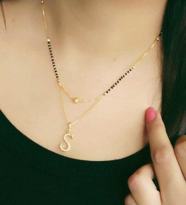 JWEENOZ Fancy S Letter Mangalsutra For Womens Alloy Mangalsutra Alloy Mangalsutra