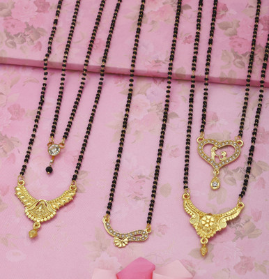 VEMISHTI Brass, Crystal Mangalsutra