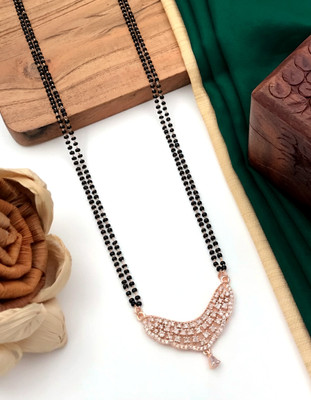 CLONEO Latest and Trending Design Rose Gold Plated Mangalsutra Brass Mangalsutra