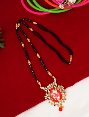FFC-FASHION FOR CHOICE Alloy Gold-plated Red Jewellery Set(Pack of 1)