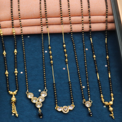 H R SALES IMITATION BAZAAR NEW FANCY MANGALSUTRA COMBO FOR WOMENS Alloy Mangalsutra