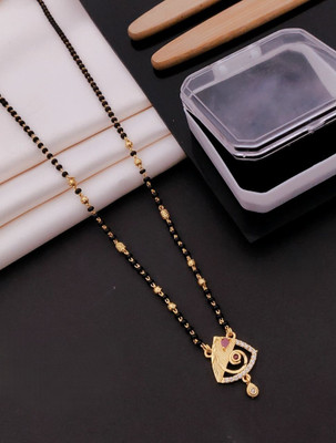 SHIVAY FASHION HUB Khodalkrua Jewellery New designer Gold plated Mangalsutra Alloy Mangalsutra