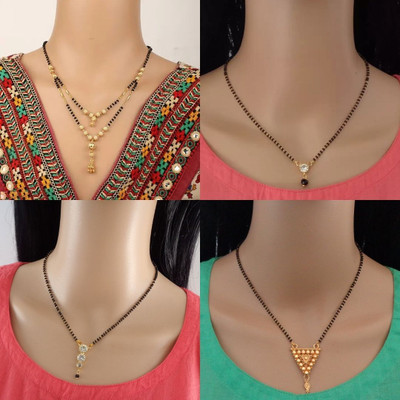 RAMDEV ART FASHION JEWELLERY Designer Alloy Mangalsutra Tanmaniya For Women and Girls Alloy Mangalsutra