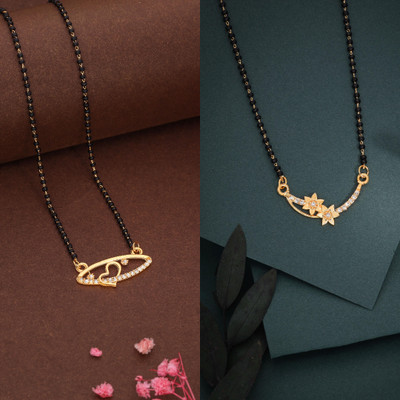 Vedda 2 PCS gold-plated Mangalsutra for Women Brass Mangalsutra