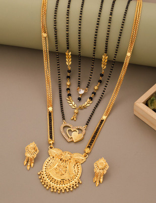 bulsenk Alloy Gold-plated Gold Jewellery Set(Pack of 4)