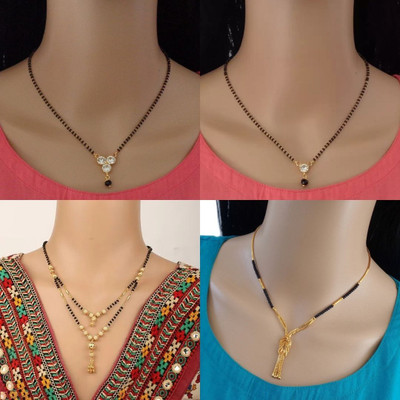 RAMDEV ART FASHION JEWELLERY Trendy Gold Plated Jewellery Mangalsutra For Women and Girls Alloy Mangalsutra