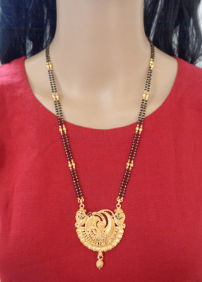 Jewelocity Designer and Stylish Gold Plated Mangalsutra For Women and Girls Brass Mangalsutra