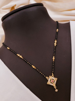 SHIVAY FASHION HUB Khodalkrua Jewellery New designer Gold plated Mangalsutra Alloy Mangalsutra