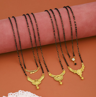 VEMISHTI Gold Mangalsutra For women Stylish Brass Mangalsutra Brass Mangalsutra